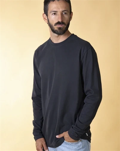 Elsk - Basic Brushed Langærmet T-Shirt - Black